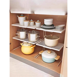 Estante de Cocina Minimalista de Acero al Carbono de Dos Niveles, Organizador de Ollas y Tazones, Fácil Instalación, Montado en la Pared - Product Image 2