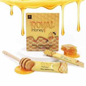 Suplemento Herbal Orgánico de Miel Real Peruana VIP, Potenciador de Energía para Adultos, en Sobres, Empaquetado en Caja de Lujo - Product Image 1