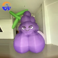 Modèle de raisin gonflable personnalisé, thème fruit, pour publicité, promotion, activité, décoration, accessoires, raisin gonflable