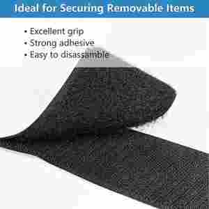 Cinta de Contacto Autoadhesiva Elástica de 12 Pulgadas, Blanca, con Gancho y Bucle, Resistente al Calor, Ecológica, 100% Nailon, Roja - Product Image 3