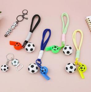 Wholesale Soccer Football <b>Key</b> <b>Chains</b> Soft <b>Rubber</b> PVC 3D Football Keychain Bag Pendant Car KeyChain Souvenirs Toy Gifts - Product Image 1