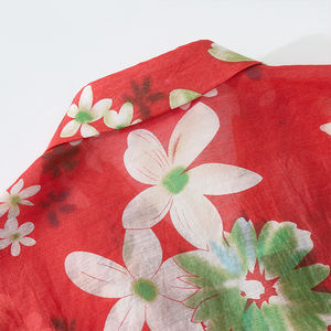 Women's Summer Sexy Simple Print Dressy Casual Blouse Turn-down Collar Short Sleeve Skinny Fit Woven Quick Dry - Product Image 6