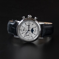 Montre mécanique à remontage manuel en acier inoxydable classique de luxe 5atm Seagull St1901 chronographe pour homme en vente