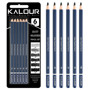 KALOUR vendita calda di alta qualità Blister Pack <span class=keywords><strong>matita</strong></span> per schizzi a <span class=keywords><strong>matita</strong></span> in grafite opaco 6 pz <span class=keywords><strong>matita</strong></span> per artista e studente e Hobbist - Product Image 1