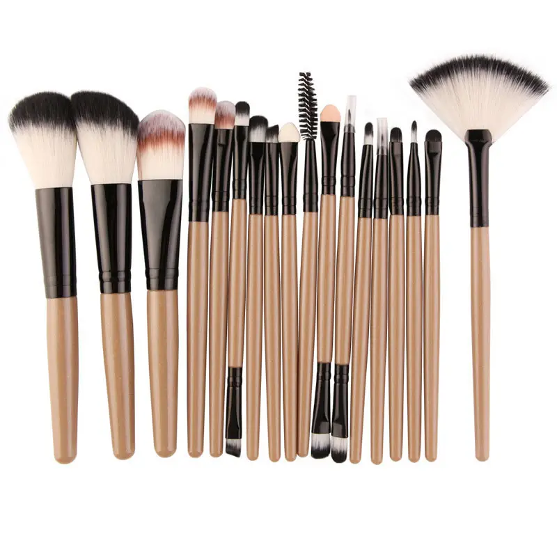 Vente en gros de pinceaux de maquillage cosmétiques synthétiques de qualité supérieure 18 pièces ensemble de pinceaux de maquillage cadeau pour femmes et filles