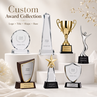 Premio de Cristal de Diseño Personalizado con Grabado, Directo de Fábrica
