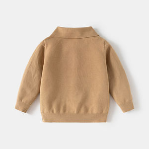 เสื้อโปโลเด็กผู้ชาย แขนยาว ผ้าคอร์สปันเนื้อนุ่ม สีพื้น สำหรับฤดูใบไม้ผลิและฤดูใบไม้ร่วง - Product Image 2