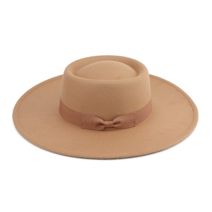 Sombrero Fedora de Estilo Retro Europeo Americano, con Lazo, Ala Ancha, Versátil, Ala Plana, de Lana Suave, de Fieltro Simple, para Hombres y Mujeres, Estilo Británico - Product Image 2