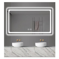 Nouveau design de miroir LED intelligent de salle de bain miroir LED rectangulaire anti-buée avec lumière en vente en usine