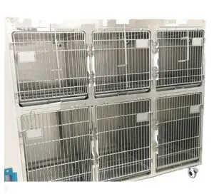 Eur Pet High quality Stainless Steel Dog Pet Animal Cages Kennel Veterinary Hospital Cage