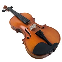 Violon d'étudiant professionnel fait main en bois massif avec finition flamme tigre, en vente