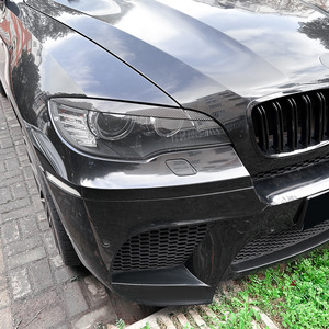 Bmw X6 E71 Headlight Eyebrows 2008 2014 Carbon Fiber Texture Front Decals Body Stickers Adhesive Car Exterior Decoration - Product Image 3