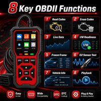 Lecteur de code moteur OBDII V539, scanner de diagnostic automobile, fonctions OBD2 complètes, flux de données en temps réel, testeur de tension de batterie, outil de recherche de codes DTC