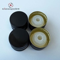 Bouchons en aluminium avec nouvel insert conçu 31.5*24mm avec manchons rétractables