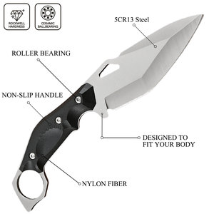 <span class=keywords><strong>2025</strong></span> Cao Cấp Xách Tay Thép Không Gỉ Tự Vệ Đa Chức Năng Dao Thẳng Lưỡi Thép Cho Ngoài Trời DIY OEM - Product Image 3