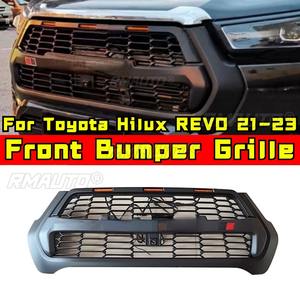 Parrilla Delantera Decorativa LED Estilo GR para Toyota Hilux REVO 2021-2023, Kit de Carrocería, Parrilla de Carreras, Parrilla Exterior - Product Image 1