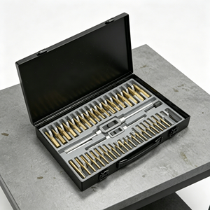 Ensemble de 86 outils de taraudage <span class=keywords><strong>et</strong></span> de filetage métriques avec tarauds <span class=keywords><strong>et</strong></span> filières HSS <span class=keywords><strong>pour</strong></span> un filetage de précision - Product Image 2