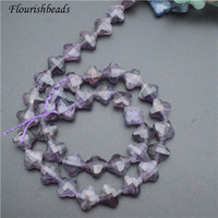 Perles de pierre naturelles de qualité supérieure : Améthyste, Lapis Lazuli, Agate Rouge d'Inde, facettées en forme de fleur, pour la fabrication de bijoux, colliers et bracelets