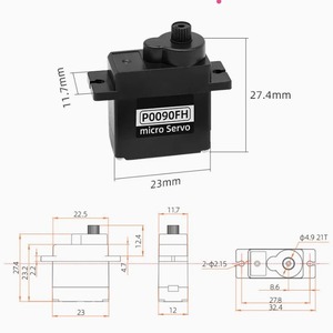 P0090FH SG90 9g ไมโครเซอร์โวมอเตอร์ พลาสติกคลัทช์เกียร์ มินิเซอร์โว สำหรับเครื่องบินบังคับวิทยุ รถยนต์ เรือ DIY หุ่นยนต์ โปรเจกต์ Arduino - Product Image 1