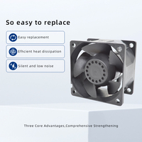 Ventilateur axial étanche IP67 60x60x38mm à roulement à billes 12V/24V DC, pales en plastique, OEM ODM pour équipement de test NEV, certifié CE