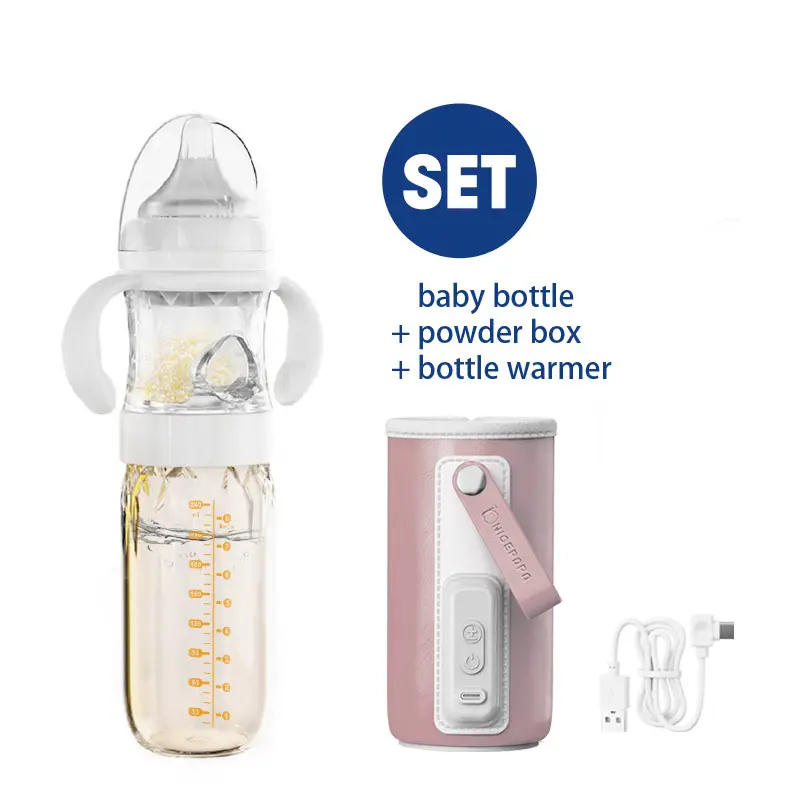 Portable thermostat PPSU quick brewing formula mixing colic free new model of baby feeding bottles set