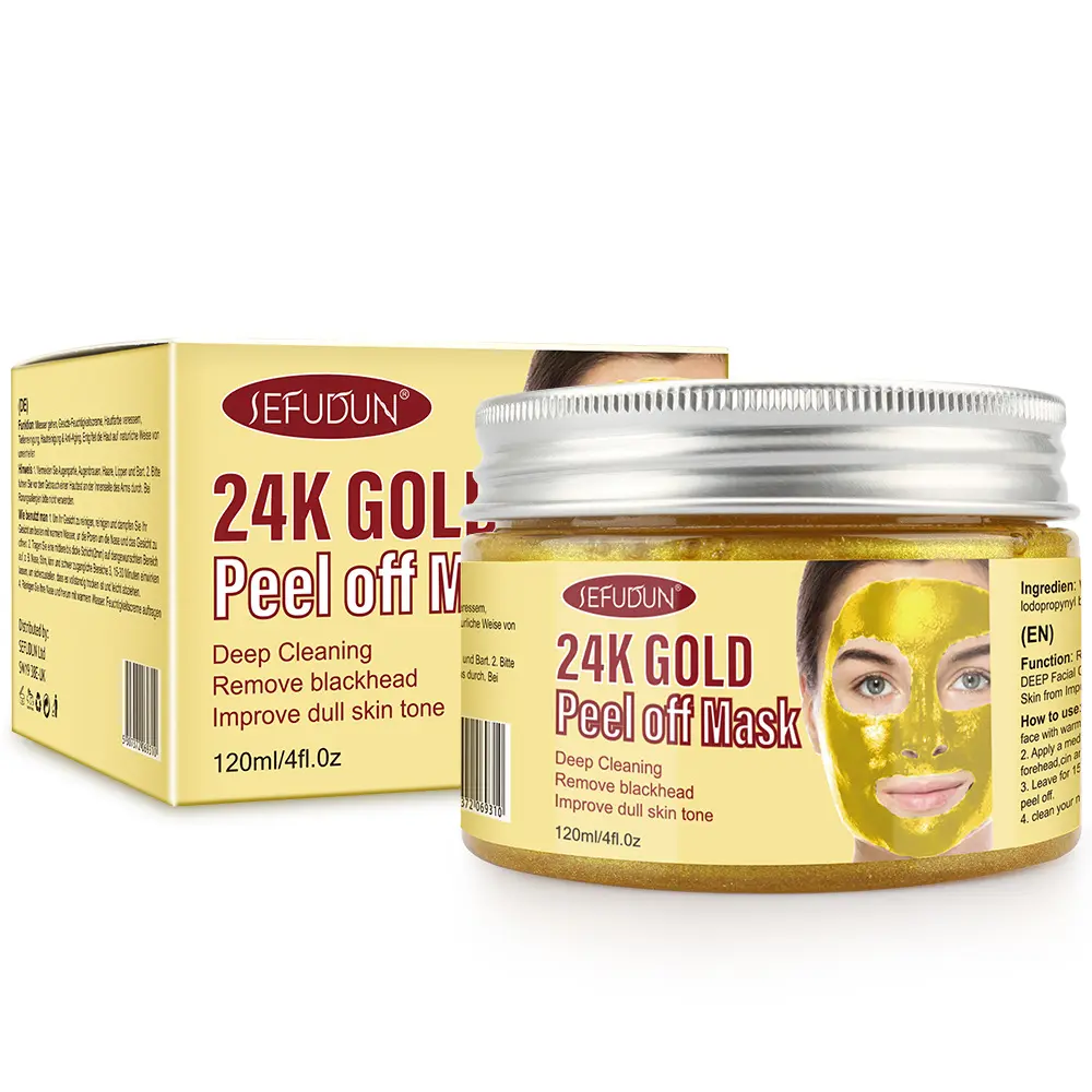 Qqlr Puur Natuur Biologische Magnetische Gouden Masker Diepe Reiniging 24K Gold Crystal Collageen Peel Off Gezichtsmasker