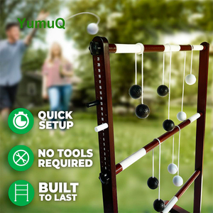 यूमुक ग्रेड उच्च गुणवत्ता वाली हार्डवुड लकड़ी गोल्फ सीढ़ी टॉस गेंद रैक खेल इनडोर/आउटडोर - Product Image 4