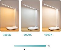 Lampe de table sans fil à intensité variable 3 couleurs TSINYEerated, lampe de bureau LED portable avec batterie 5000 mAh, idéale pour les restaurants