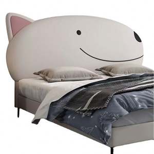 Lit pour enfants princesse 1.5m 1.8m lit simple avec conception de chien de dessin animé style nordique moderne pour les filles - Product Image 6