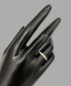 Huecos Raf harga dasar untuk 9K disesuaikan perhiasan emas cincin emas kuning dengan Channel-Set <span class=keywords><strong>Zirconia</strong></span> buatan Spanyol