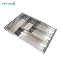 Plateau à couverts extensible en acier inoxydable 304 de qualité alimentaire, insert de tiroir réglable pour tiroir de cuisine et usage en restaurant