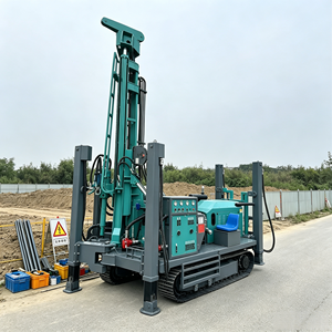 Foreuse de puits d'eau sur chenilles à moteur diesel 78 kW pour forage de 300 m de profondeur avec mât de levage haute puissance de 16 tonnes - Product Image 1