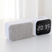 Werkseitig OEM Custom Multifunktion aler kabelloser Lade lautsprecher Wecker FM Radio LED Digital BT Smart Lautsprecher