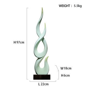 Decoración del hogar favores <span class=keywords><strong>de</strong></span> <span class=keywords><strong>la</strong></span> boda resina artesanía regalos abstracto 3D <span class=keywords><strong>llama</strong></span> forma escultura <span class=keywords><strong>de</strong></span> resina - Product Image 3