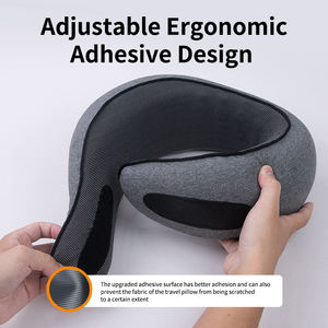 Bantal leher dapat diatur perjalanan logo kustom dukungan leher ergonomis mobil dan bantal perjalanan pesawat - Product Image 3