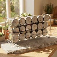 Panier de rangement portable en fil métallique pour cuisine, support multifonctionnel pour épices, organiseur et présentoir pour la maison