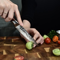 3.5 Inch Fruitmes Duits Staal Keuken Schrijdende Mes Japans Gesmede Hamer Vruchten Messen Met Houten Handvat Groothandel
