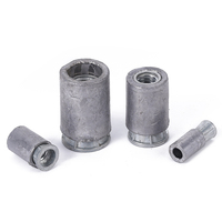 Tuercas de Brida con Rosca Interna HDG Galvanizadas de Zinc de Tamaños Completos, Arandelas Hexagonales de Alta Resistencia para Muros Cortina y Ferrocarriles