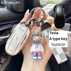 Cao cấp pha lê móc chìa khóa xe thẻ chìa khóa bảo vệ trường hợp <span class=keywords><strong>modelly</strong></span> cho Tesla - Product Image 2