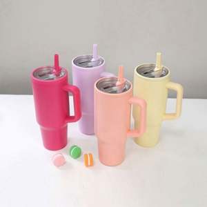 AGH New Arrival Hot Sales 40oz Adventure Quench 18/8 Vacuum Travel Tumbler <b>With</b> <b>Handle</b> and Straw Customize Logo - Product Image 3