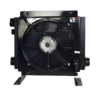 Enfriador de Aceite Hidráulico de Aluminio, Intercambiador de Calor de Placas Refrigerado por Aire para Excavadoras y Maquinaria de Construcción, con Ventilador de 24V, 2MPa