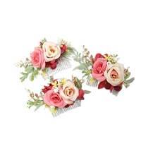 Yi Yage 330 Rosen-Seidenblumen Künstliche Blumen für Hochzeitskleider, Fotoshootings, Kopfschmuck, Haarnadeln, Braut- und Bräutigam-Ansteckblumen, Blumenstrauß in Rot