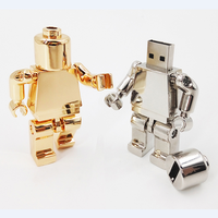 Memoria USB Metálica con Forma de Robot, Regalos Tecnológicos Populares, Venta al por Mayor, Unidades Flash USB de 2.0 y 3.0, 8GB y 16GB