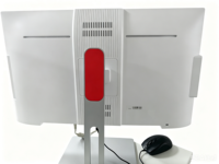 Support de bureau pour ordinateur de bureau 24 pouces AIO avec caméra et carte vidéo optionnelles, bras de levage pour un espace de travail minimaliste professionnel
