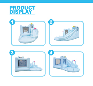 Fabricante profesional, juguetes para niños al aire libre, casa inflable <span class=keywords><strong>azul</strong></span>, <span class=keywords><strong>Castillo</strong></span> para actividades de fiesta de boda - Product Image 4