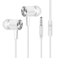 Vente en gros d'écouteurs filaires pour téléphone portable avec prise audio micro 3.5mm avec commande vocale écouteurs filaires avec boîte en papier L305