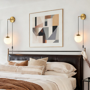 Wall Lamp Aluminum Alloy E27 Led Wall Mounted <b>Light</b> For Bedroom Living Room With <b>Rope</b> Design White Shade - Product Image 1