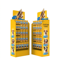 Support d'affichage mural en carton perforé de haute qualité avec crochets pour produits, présentoir pour animaux de compagnie