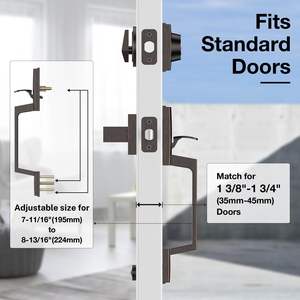 Bbdhדף כניסה פנים הפיך ידית חיצונית חיצונית דלת ידית מנעול ידית דלת קיפאון - Product Image 5