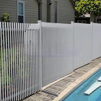 Portail de jardin élégant en alliage d'aluminium, clôture contemporaine, treillis résistant à la décomposition, écologique